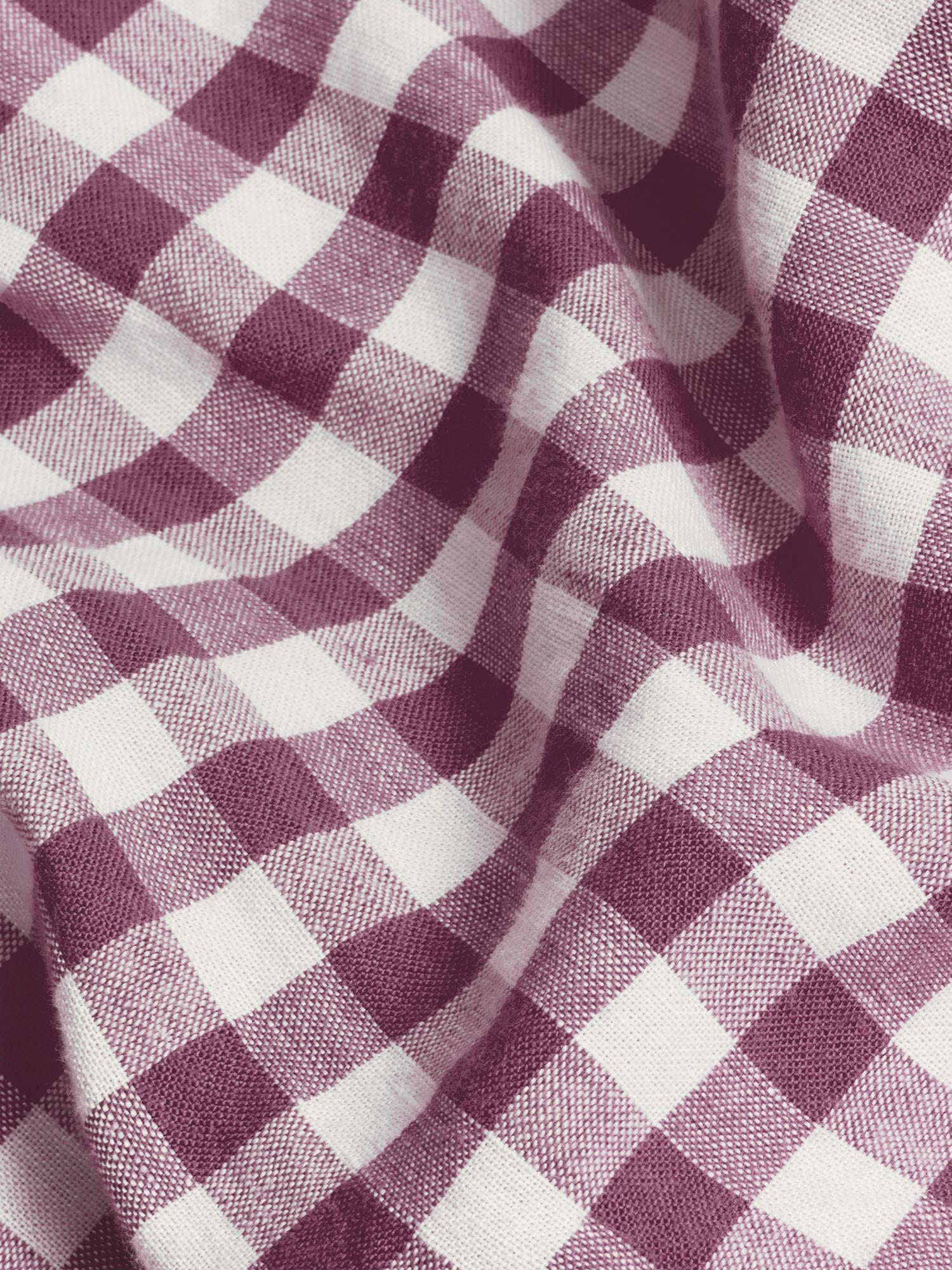 Berry Gingham 100% Linen Pillowcases (Pair)