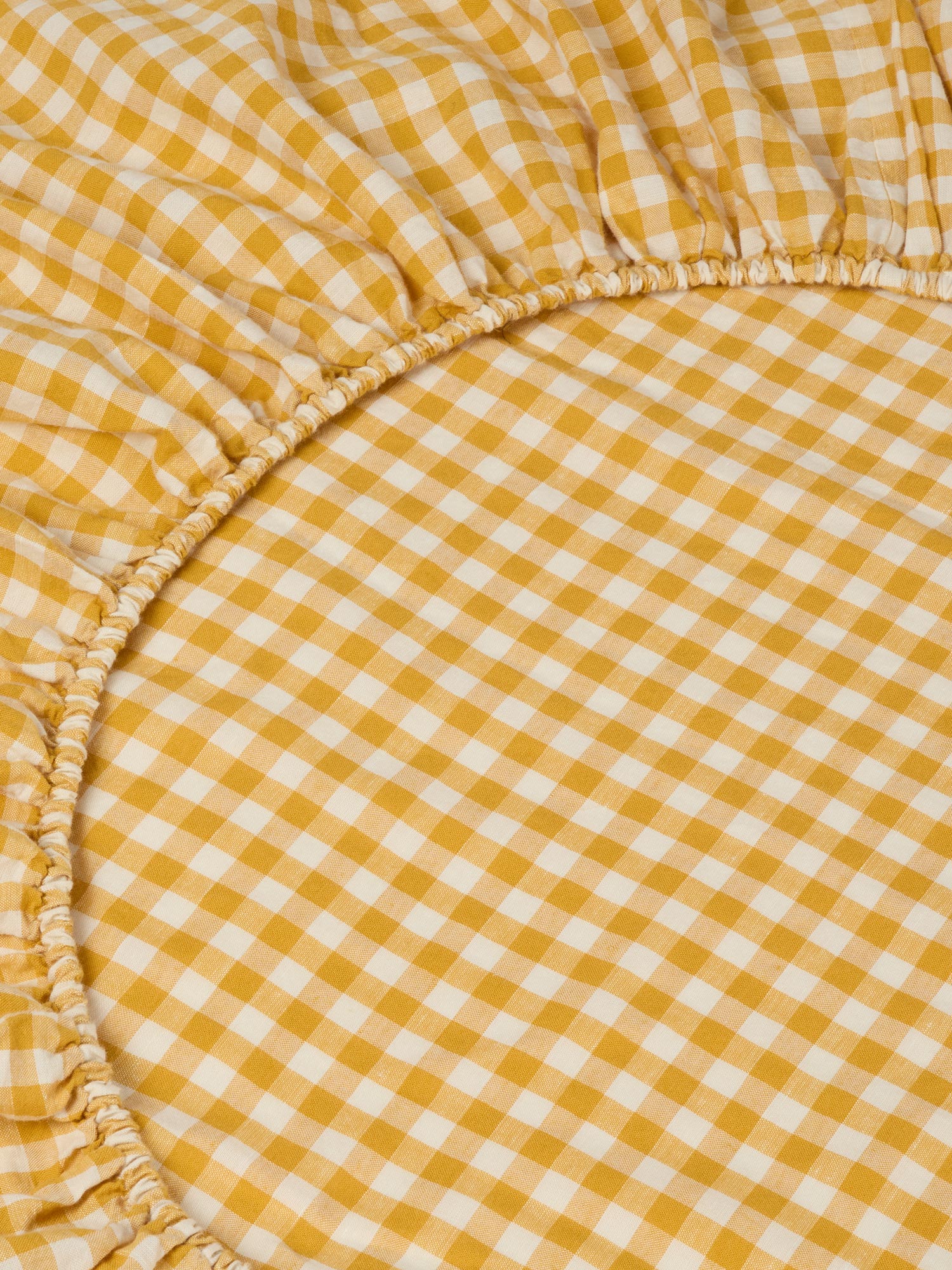 Honey Gingham 100% Linen Pillowcases (Pair)
