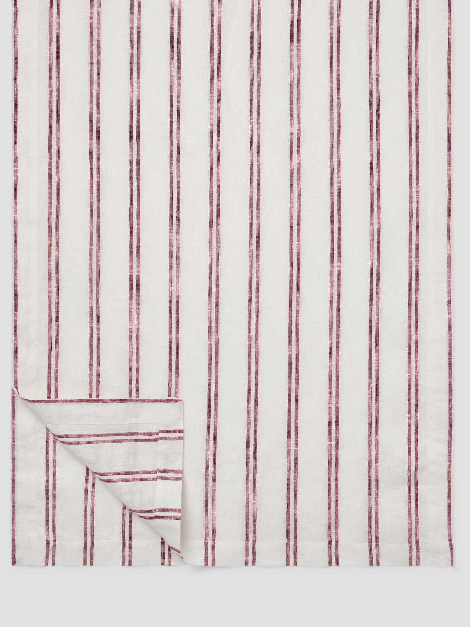 Rhubarb Kemptown Stripe Linen Blend Table Runner