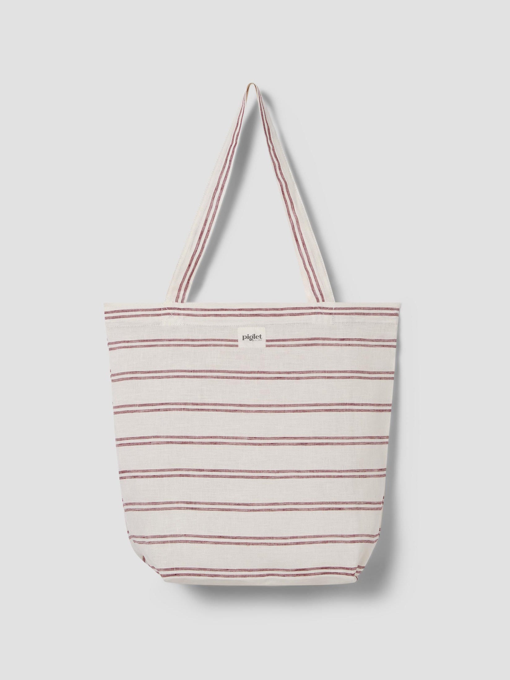 Rhubarb Kemptown Stripe Linen Blend Tote Bag