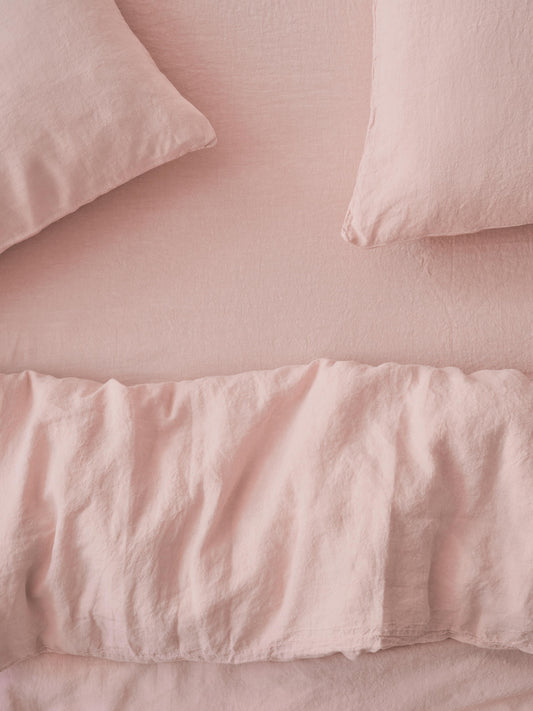 Rose 100% Linen Fitted Sheet