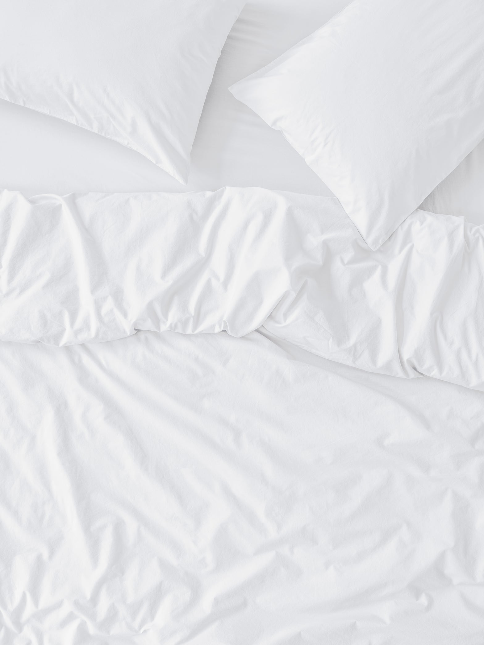 White Washed Cotton Percale Duvet Cover