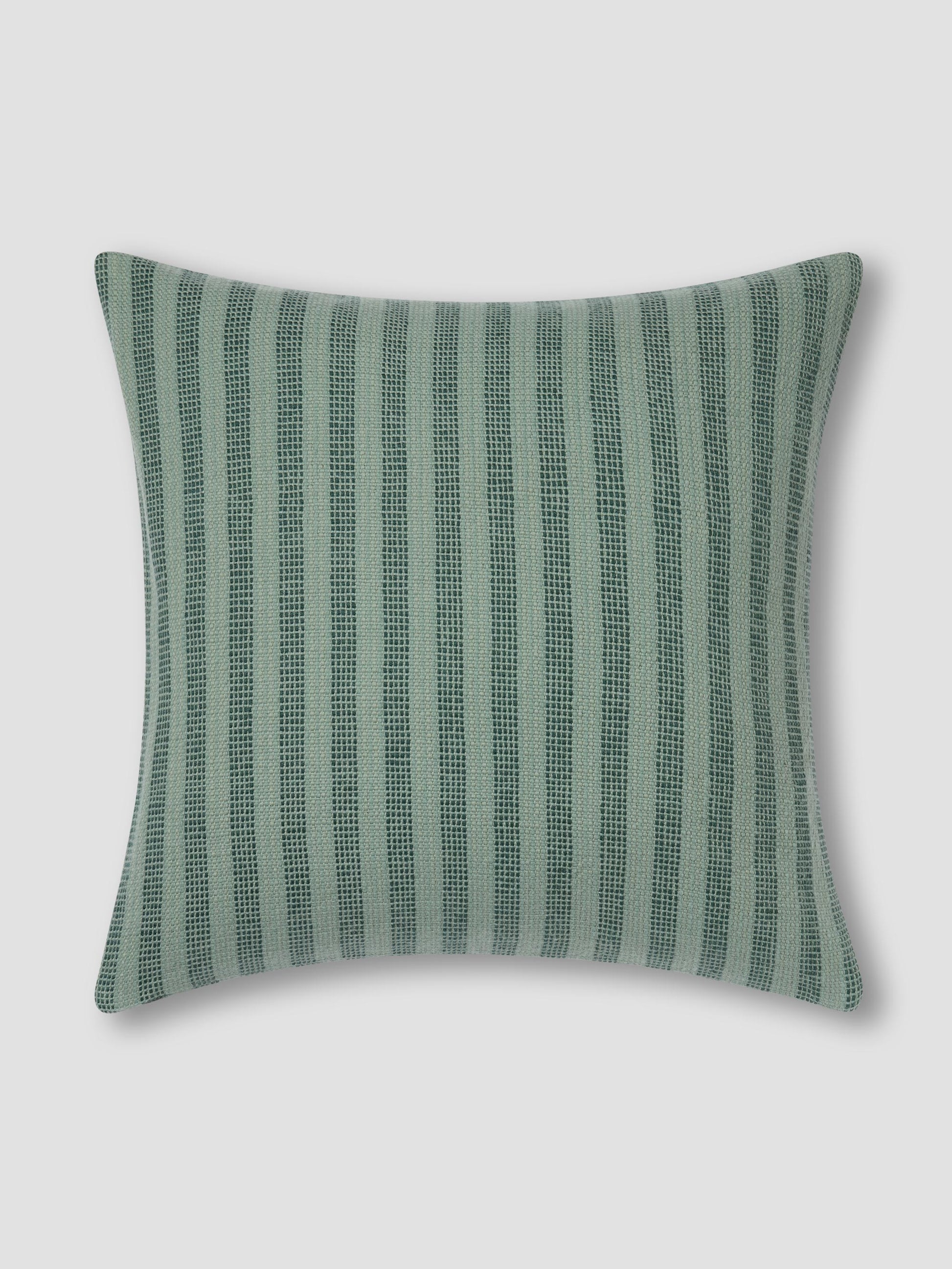 Pine Green Pembroke Stripe Wool Cushion Cover