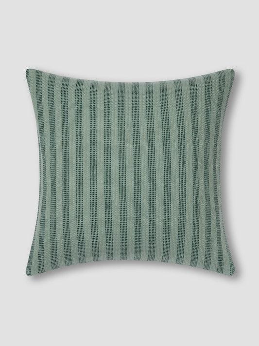 Pine Green Pembroke Stripe Wool Cushion Cover