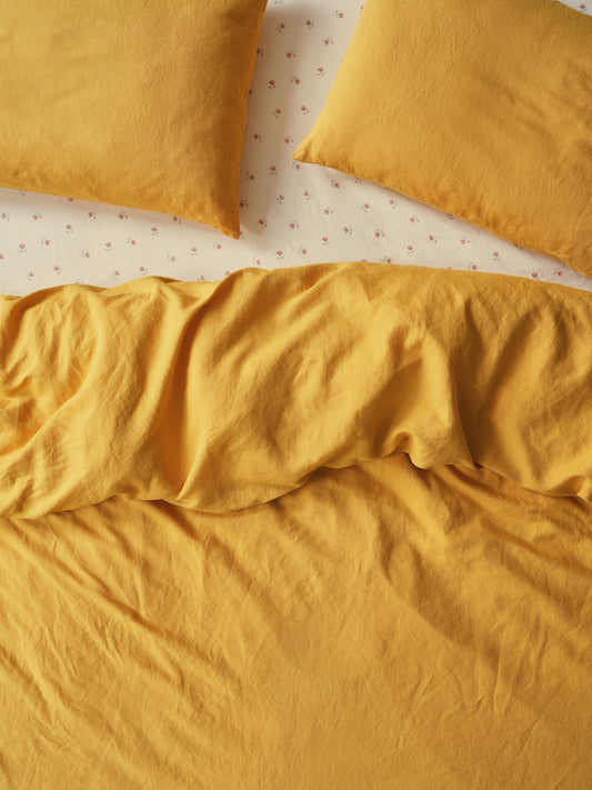 Honey Linen Blend Duvet Cover