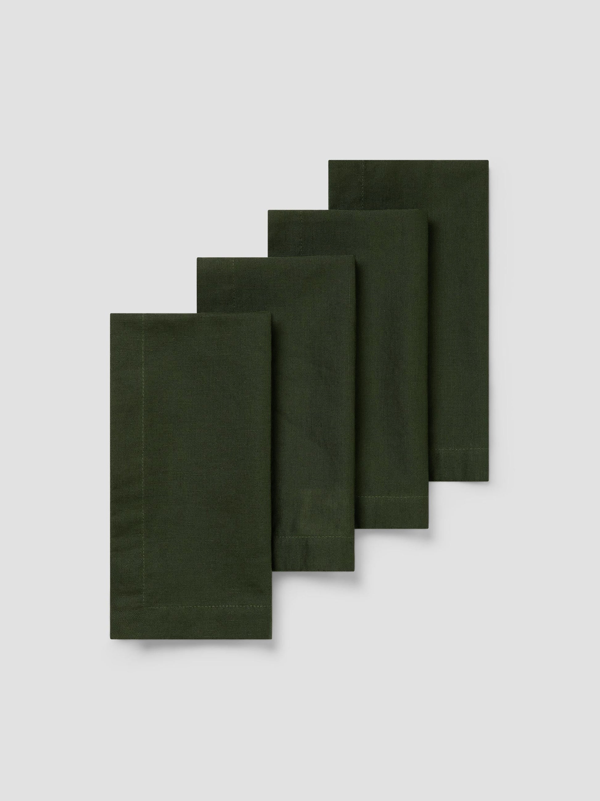 Fern Green Linen Blend Napkins Set of 4