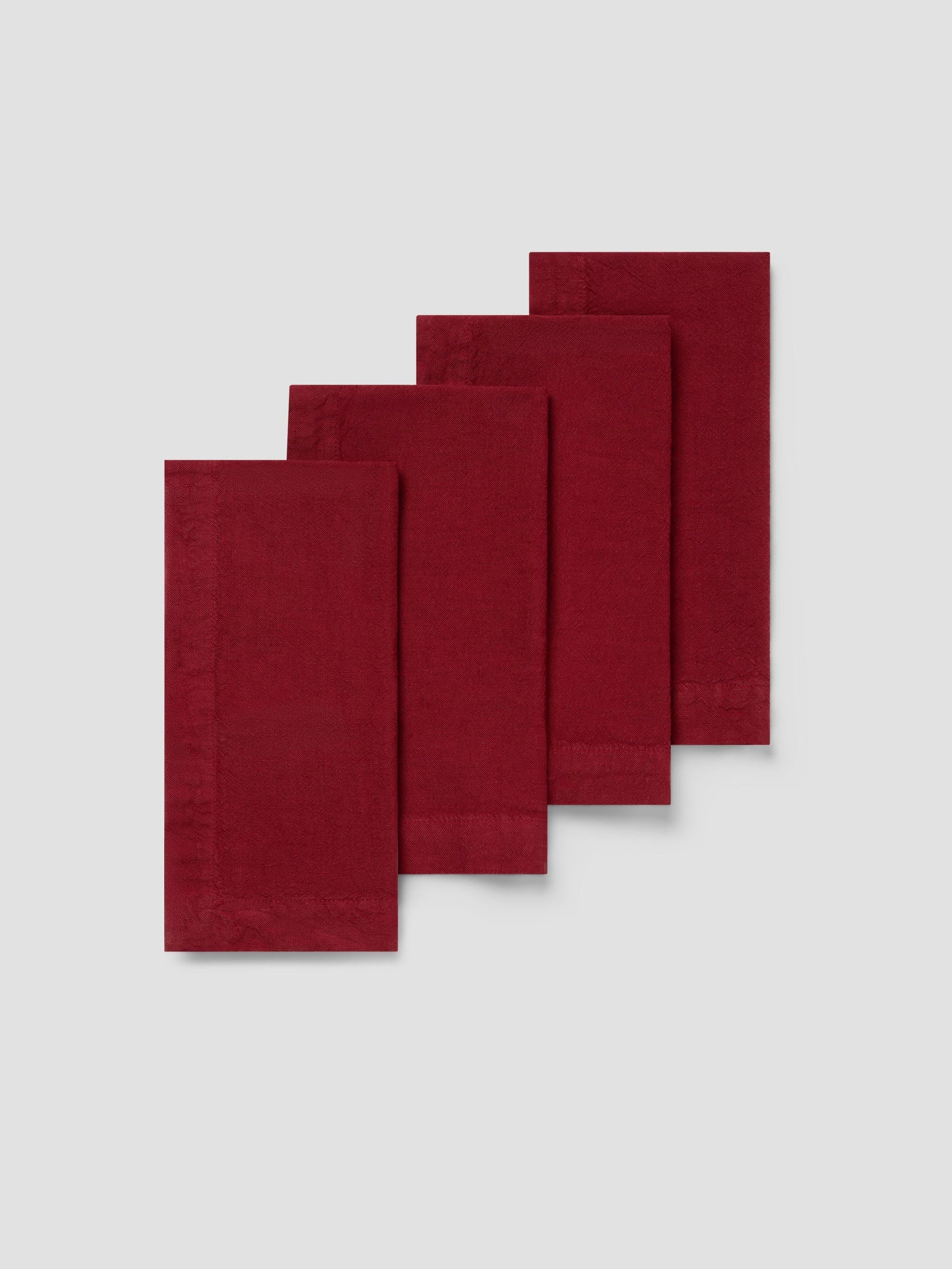 Rhubarb Linen Blend Napkins Set of 4