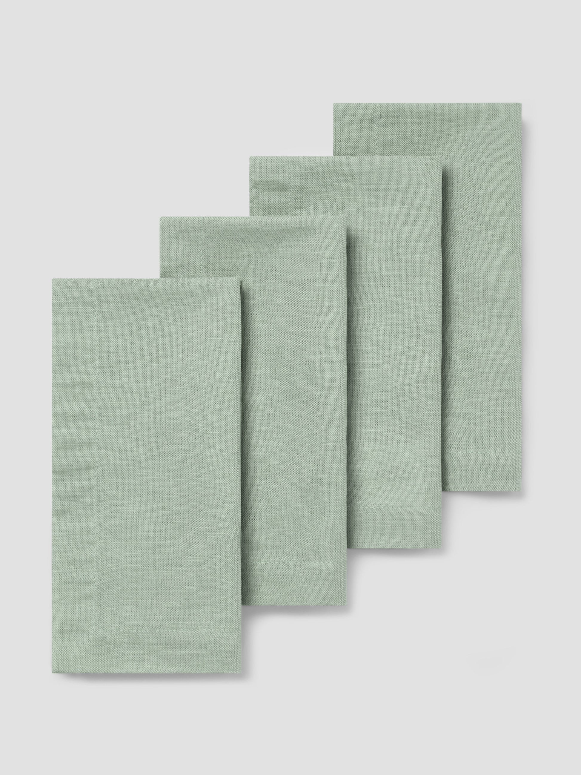 Sage Green 100% Linen Napkins Set of 4