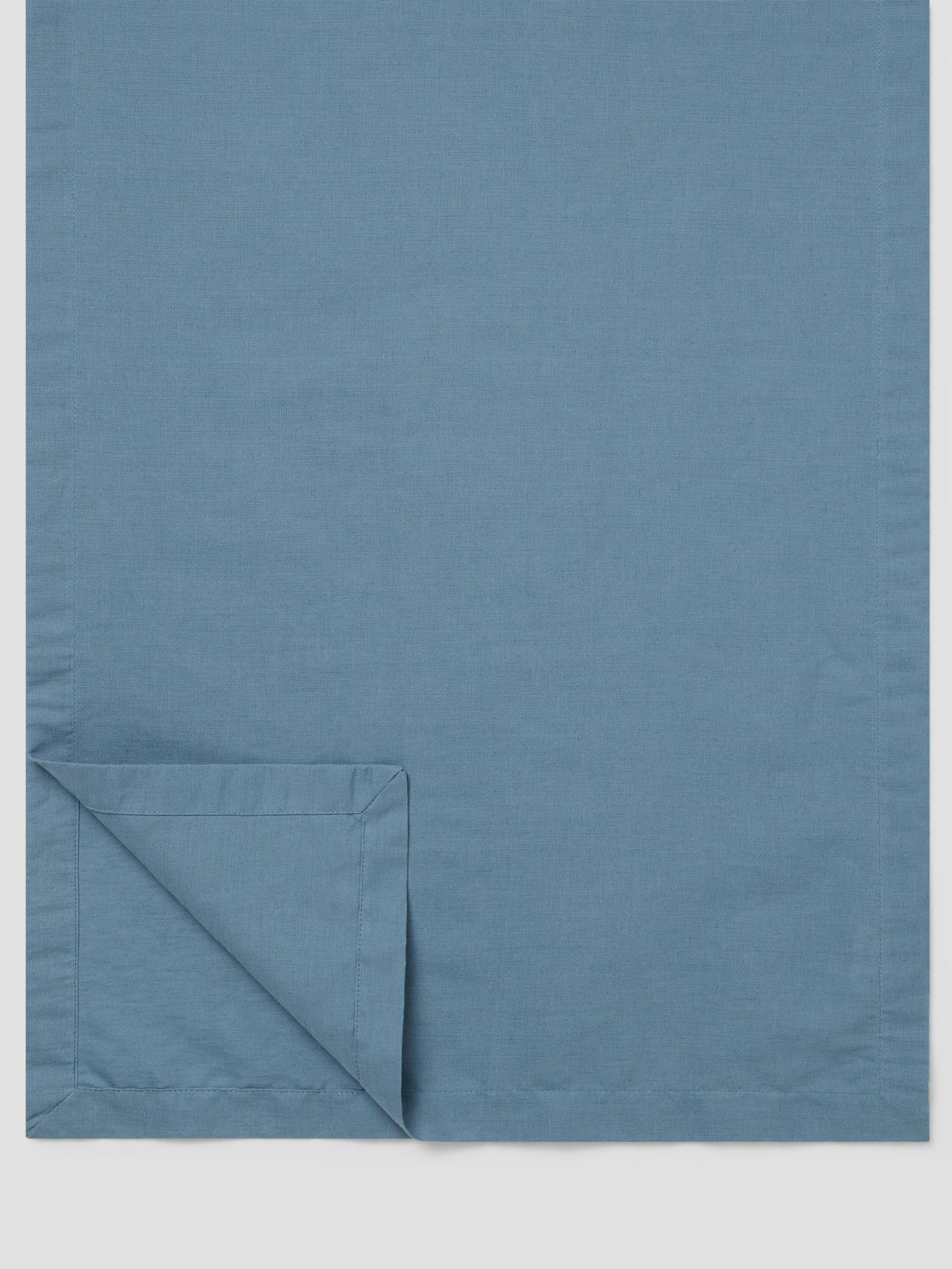 Dusk Blue Linen Blend Table Runner