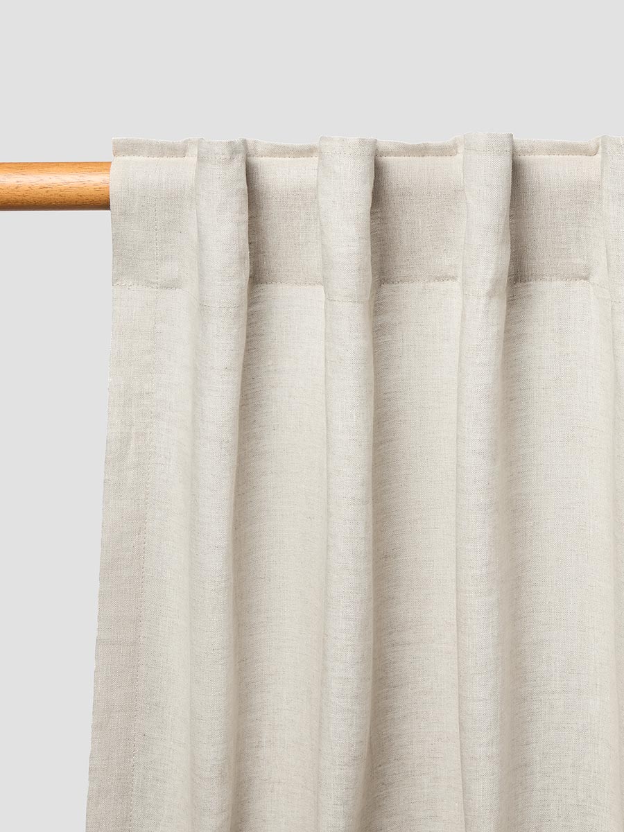 Oatmeal Linen Blend Curtain (Pair)