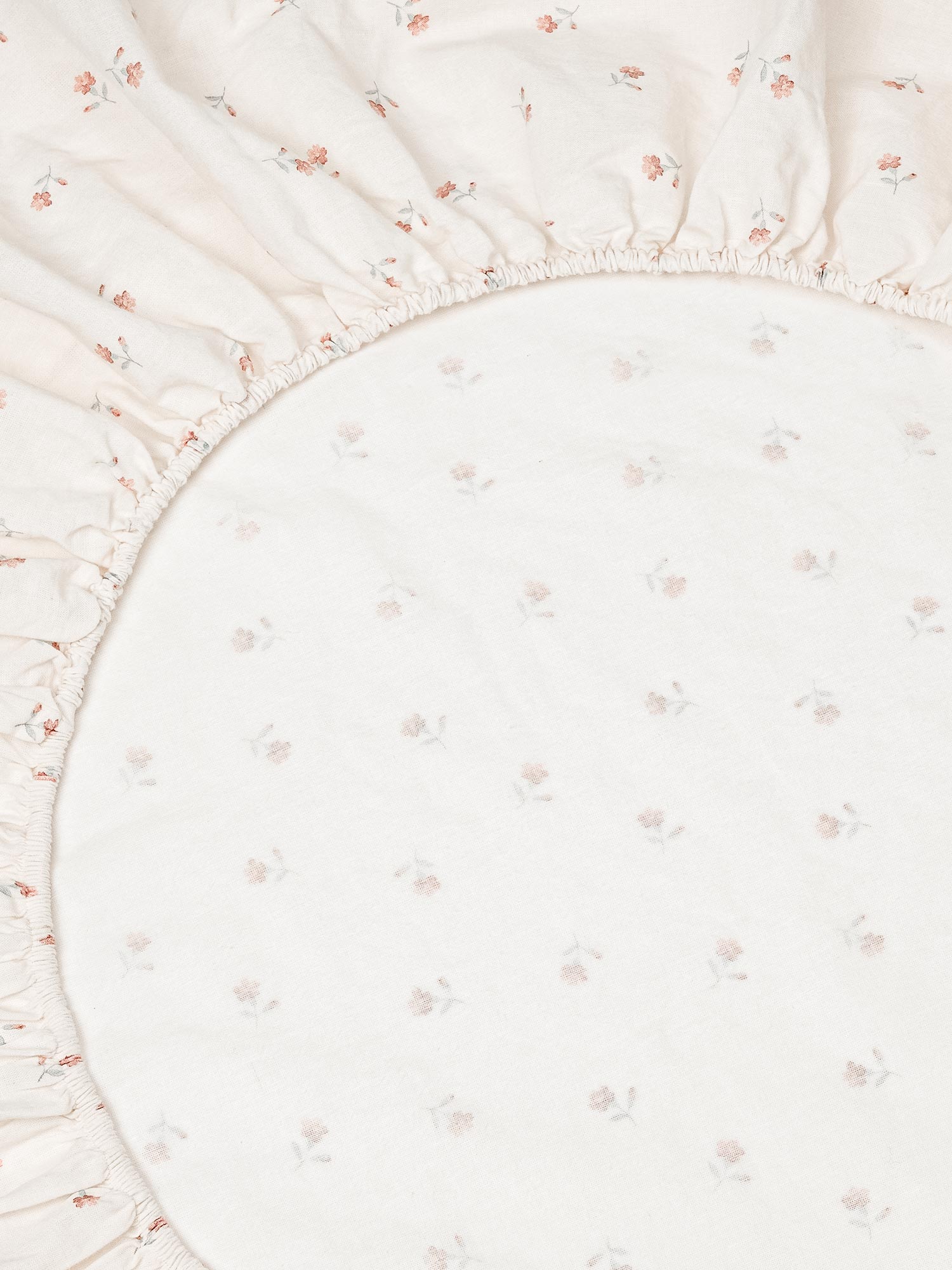 Pearl Posy Bud Linen Blend Fitted Sheet
