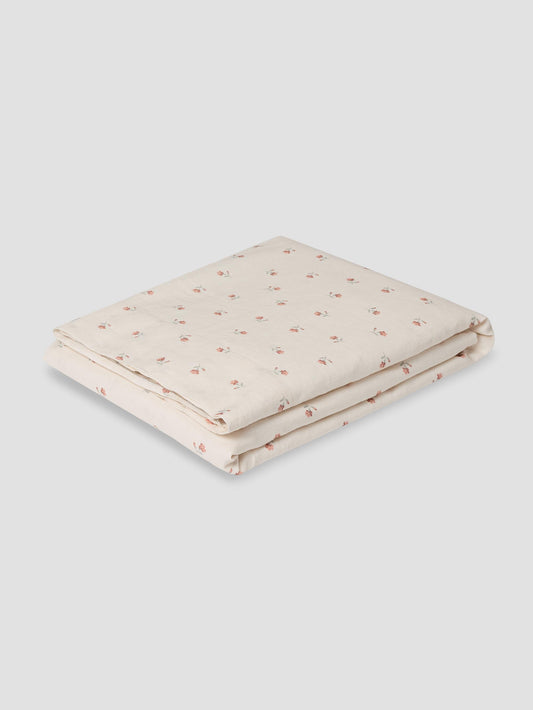 Pearl Posy Bud Linen Blend Flat Sheet