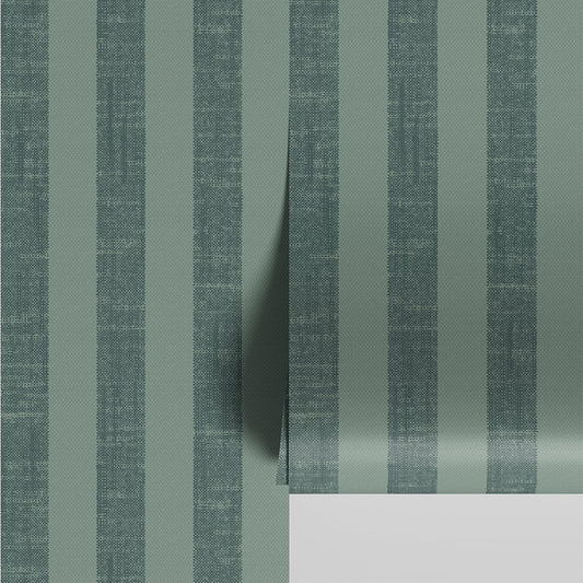 Pine Green Pembroke Stripe Wallpaper