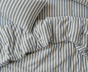 Atlantic Pembroke Stripe Linen Blend Duvet Cover