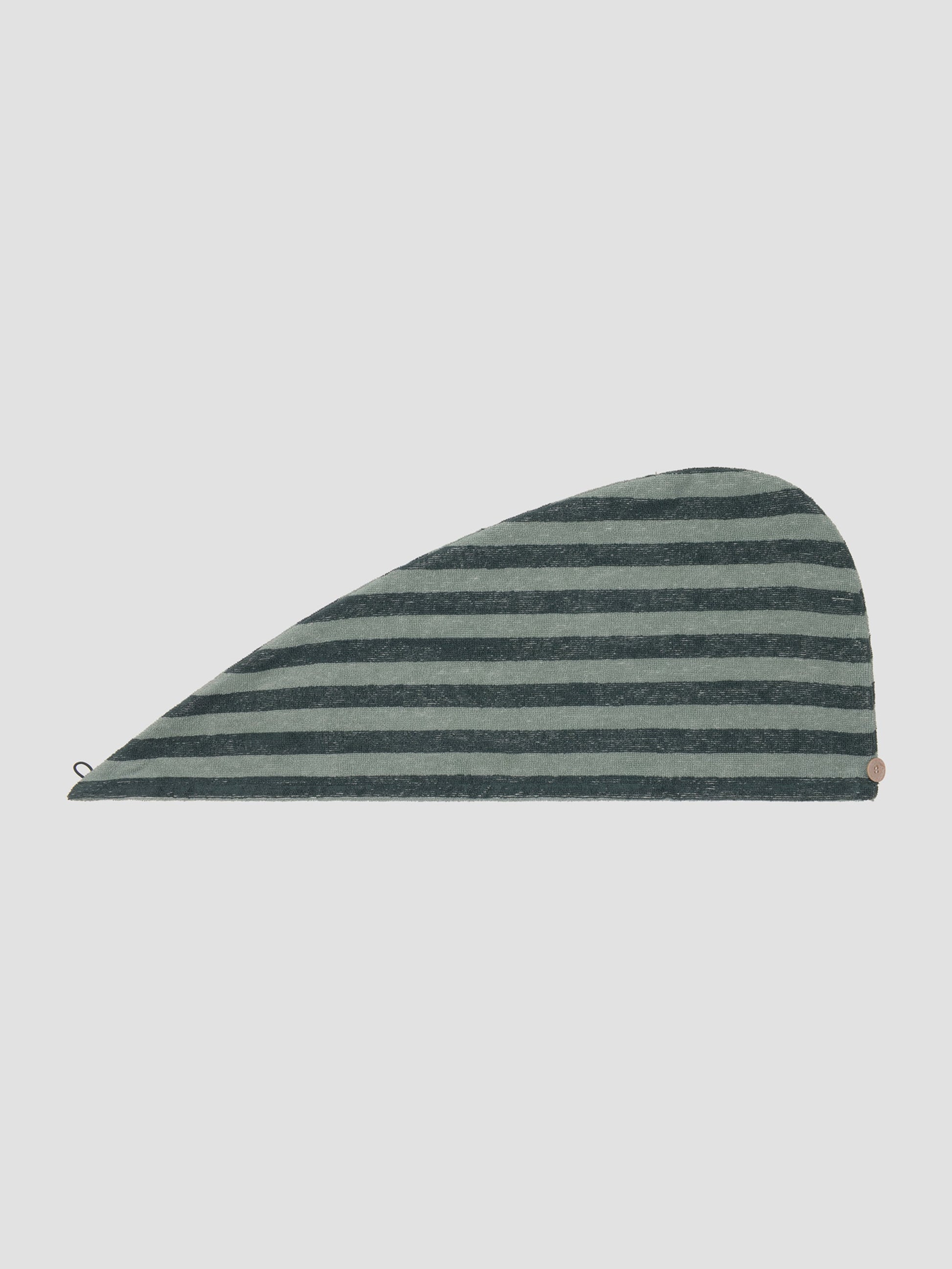 Pine Green Pembroke Stripe Cotton Hair Wrap