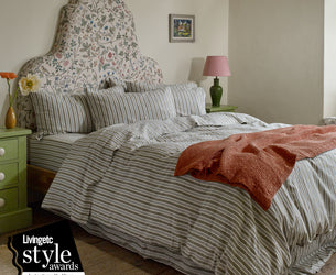 Thyme Somerley Stripe Linen Blend Duvet Cover