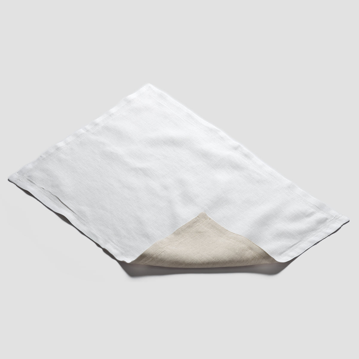 White Linen Placemat Set - Piglet in Bed
