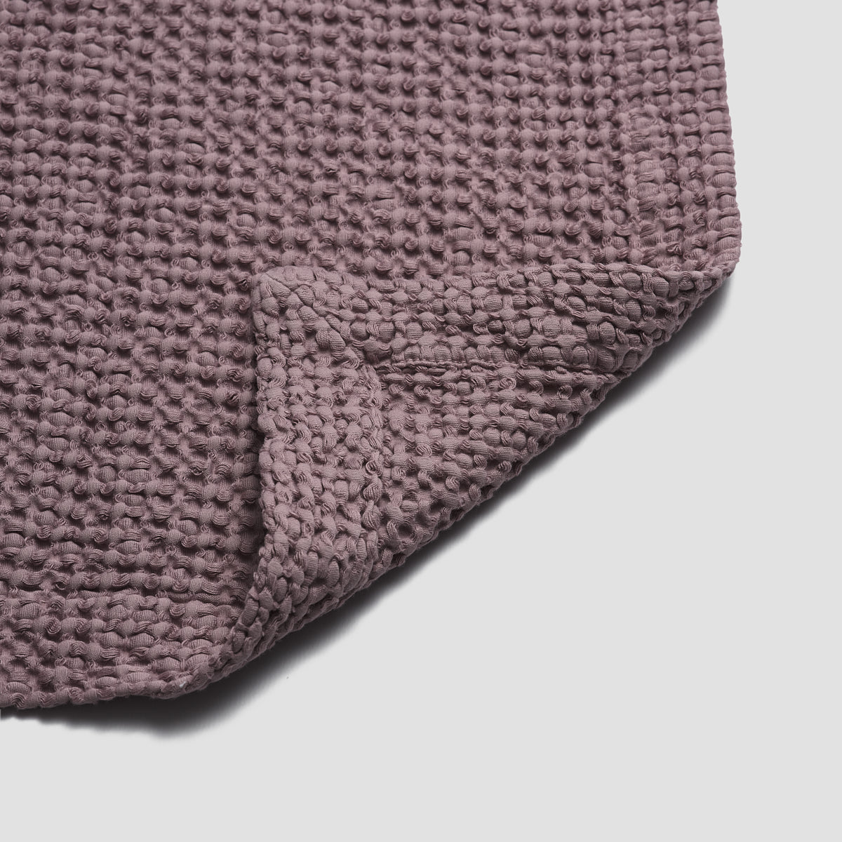 Elderberry Waffle Cotton Throw Fabric Detail 