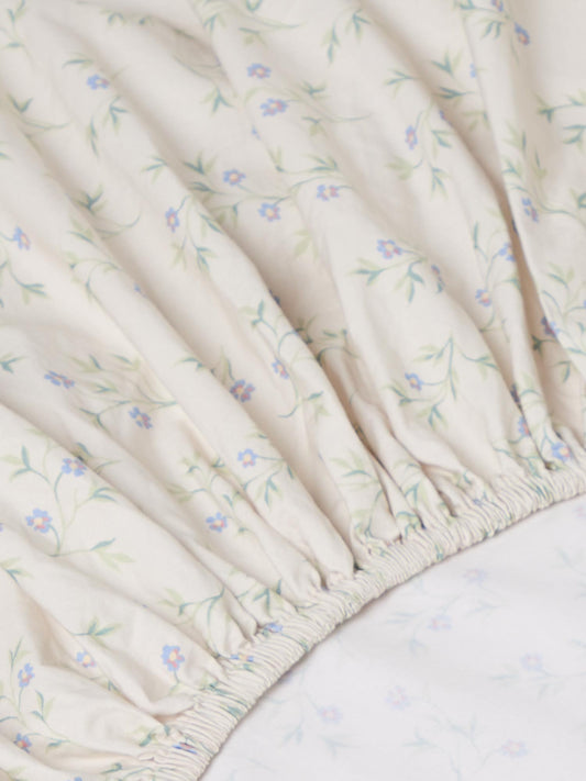 Spring Sprig Cotton Fitted Sheet