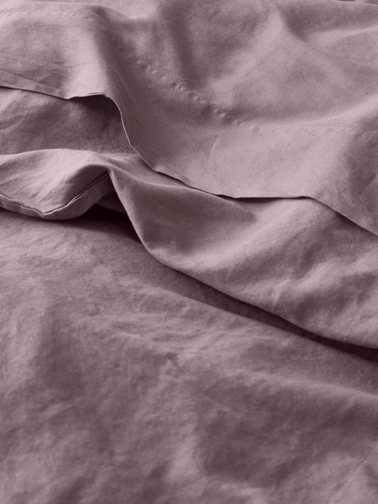 Elderberry 100% Linen Flat Sheet