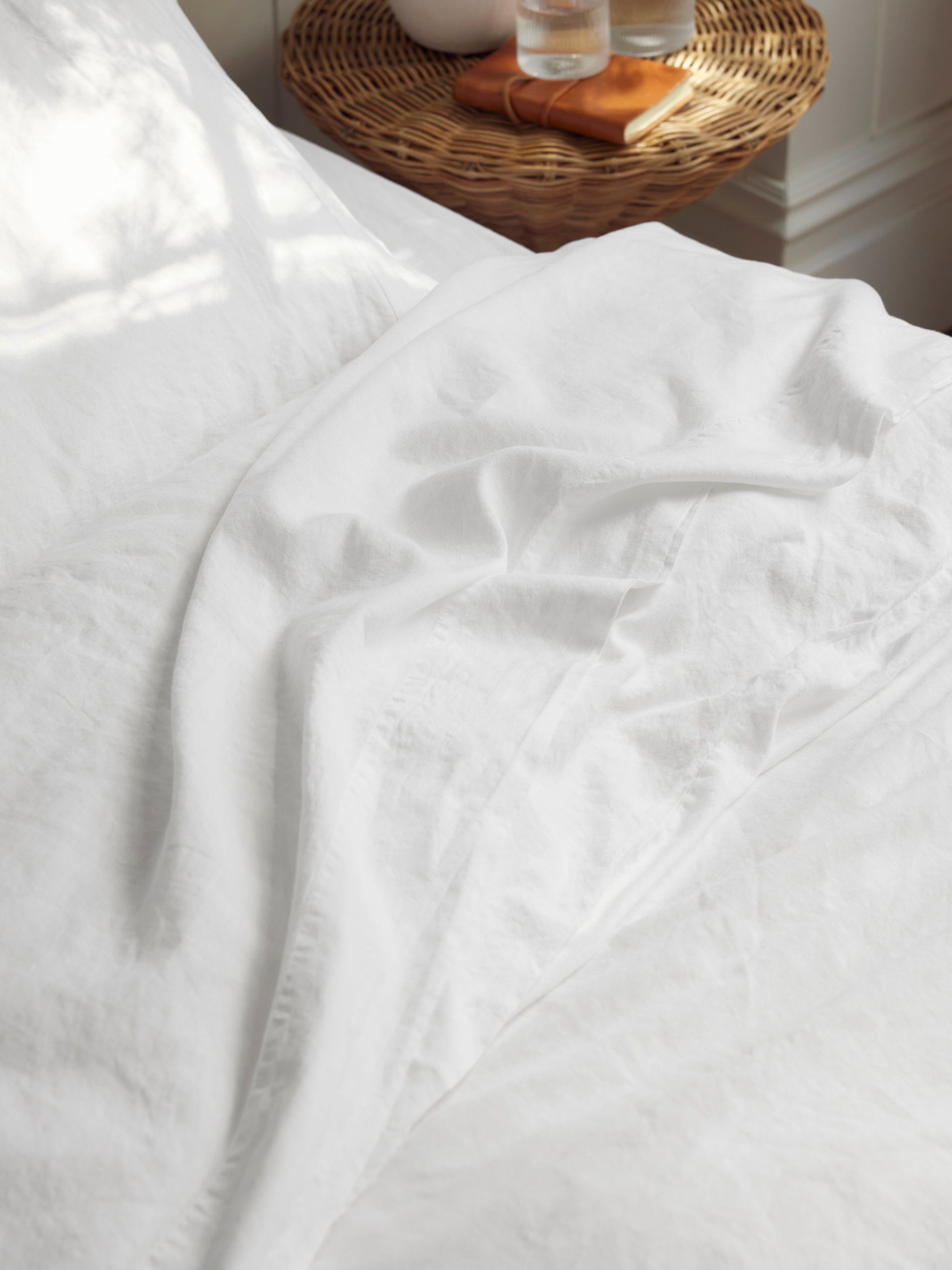 White Linen Blend Flat Sheet