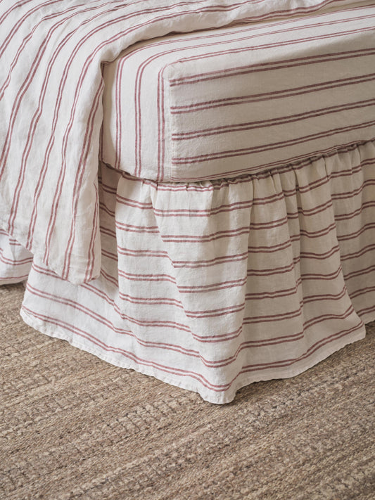 Rhubarb Kemptown Stripe Linen Blend Valance