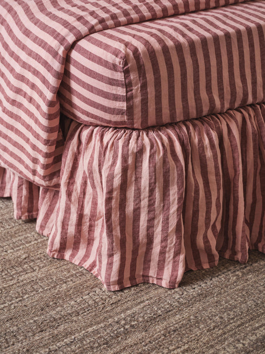 Rhubarb & Rose Pembroke Stripe Linen Blend Valance