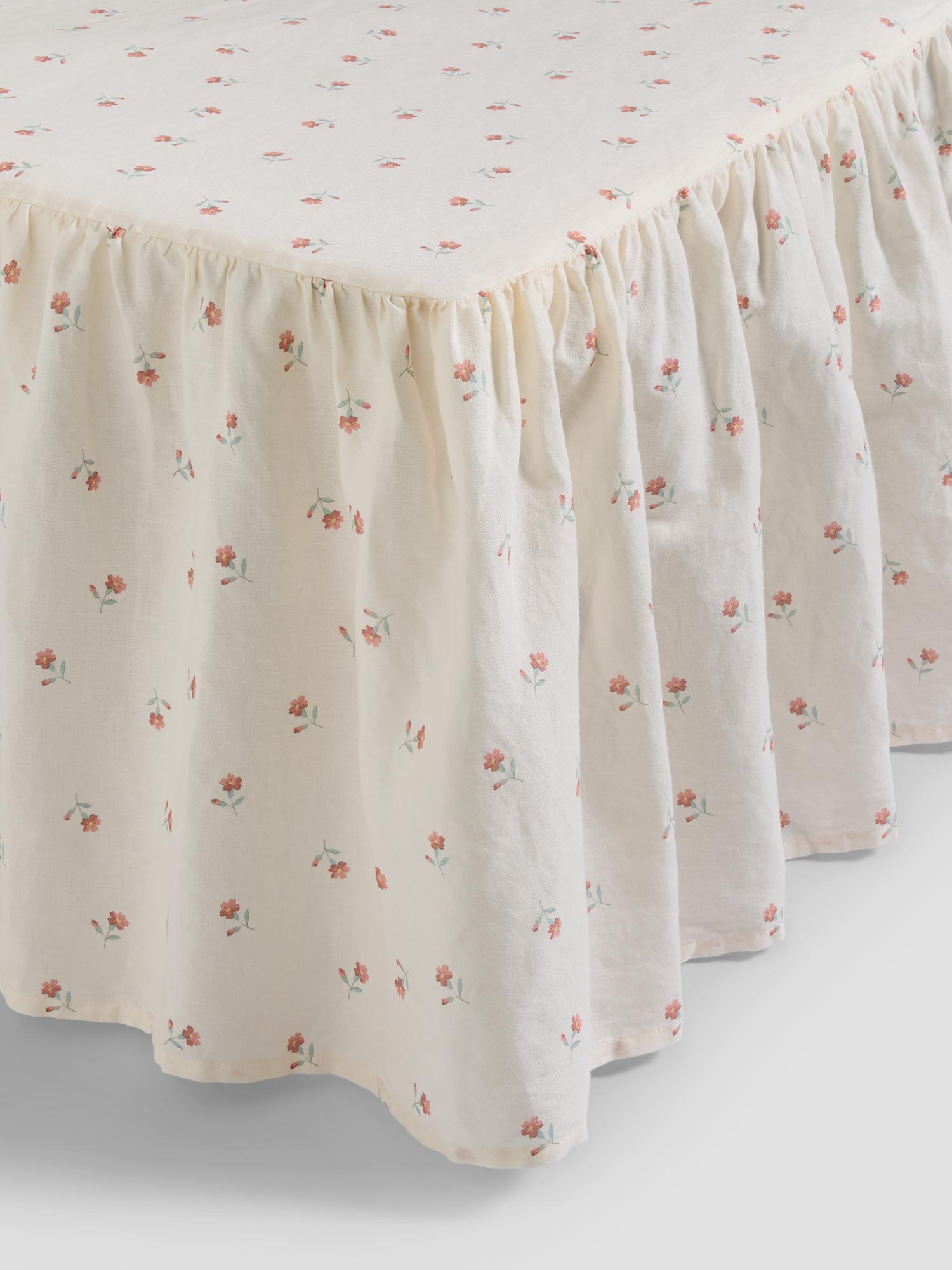 Pearl Posy Bud Linen Blend Valance