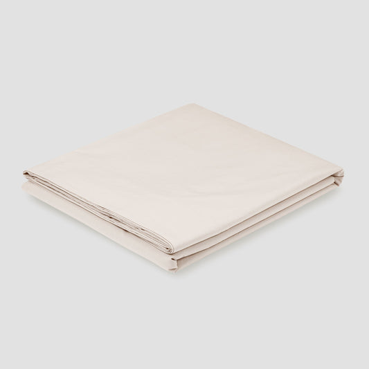 Parchment Washed Cotton Percale Flat Sheet
