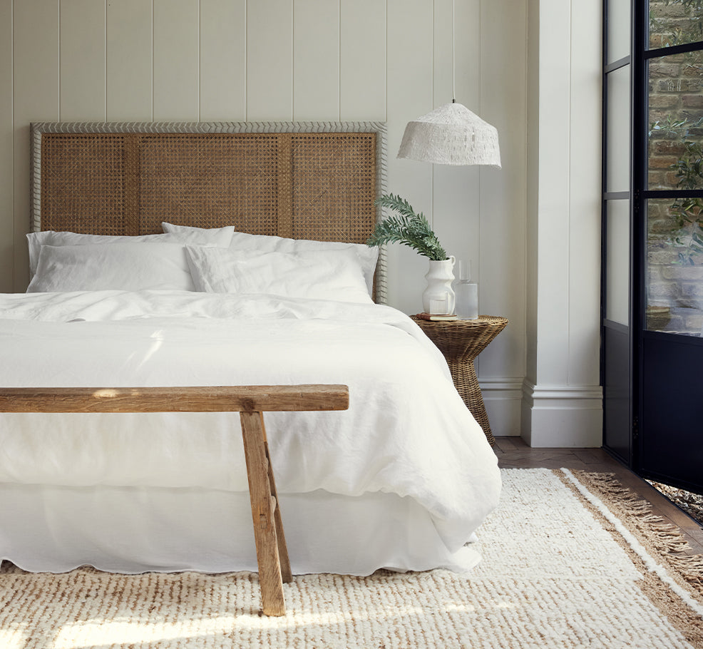 White 100% Linen Duvet Cover