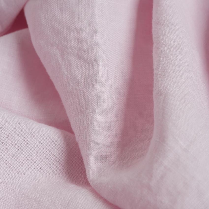 Blush Pink Linen Flat Sheet - Piglet in Bed