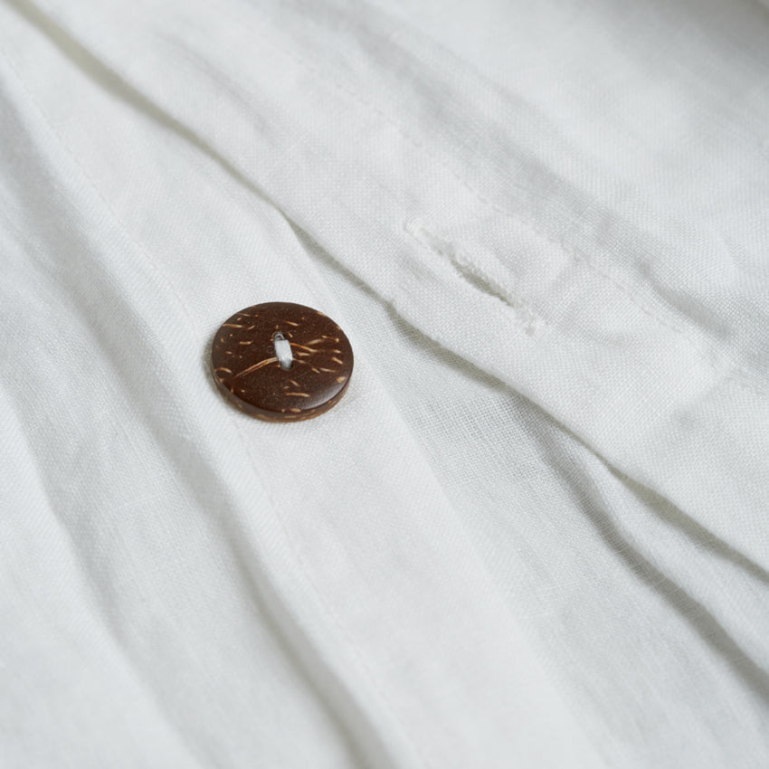White Linen Duvet Cover - Piglet in Bed
