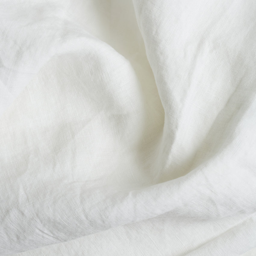 White Linen Fitted Sheet - Piglet in Bed
